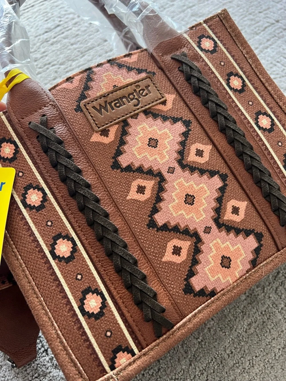 Wrangler Southwestern Canvas Crossbody Satchel - Picture 5 of 16